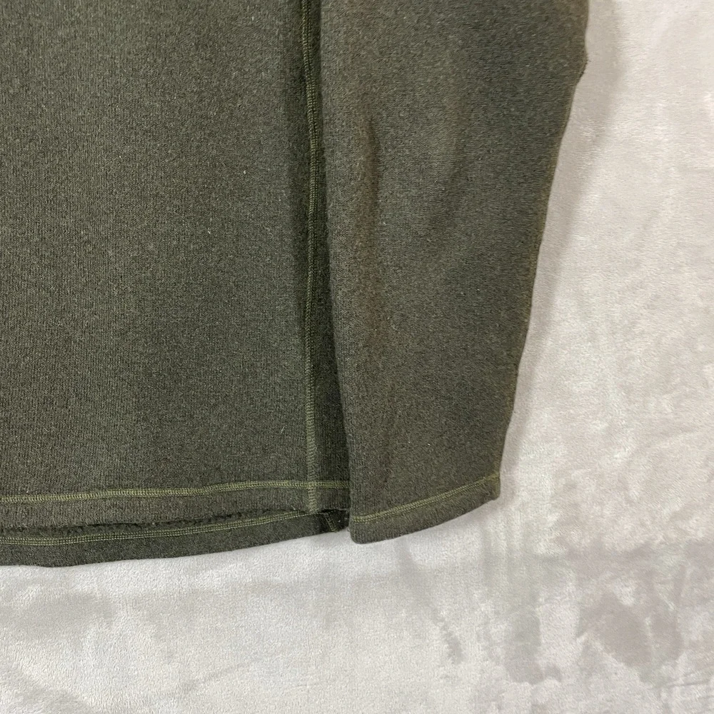 Smartwool Echo Lake Half Zip Sweater Mens M/L Wool Blend Fleece Olive Green